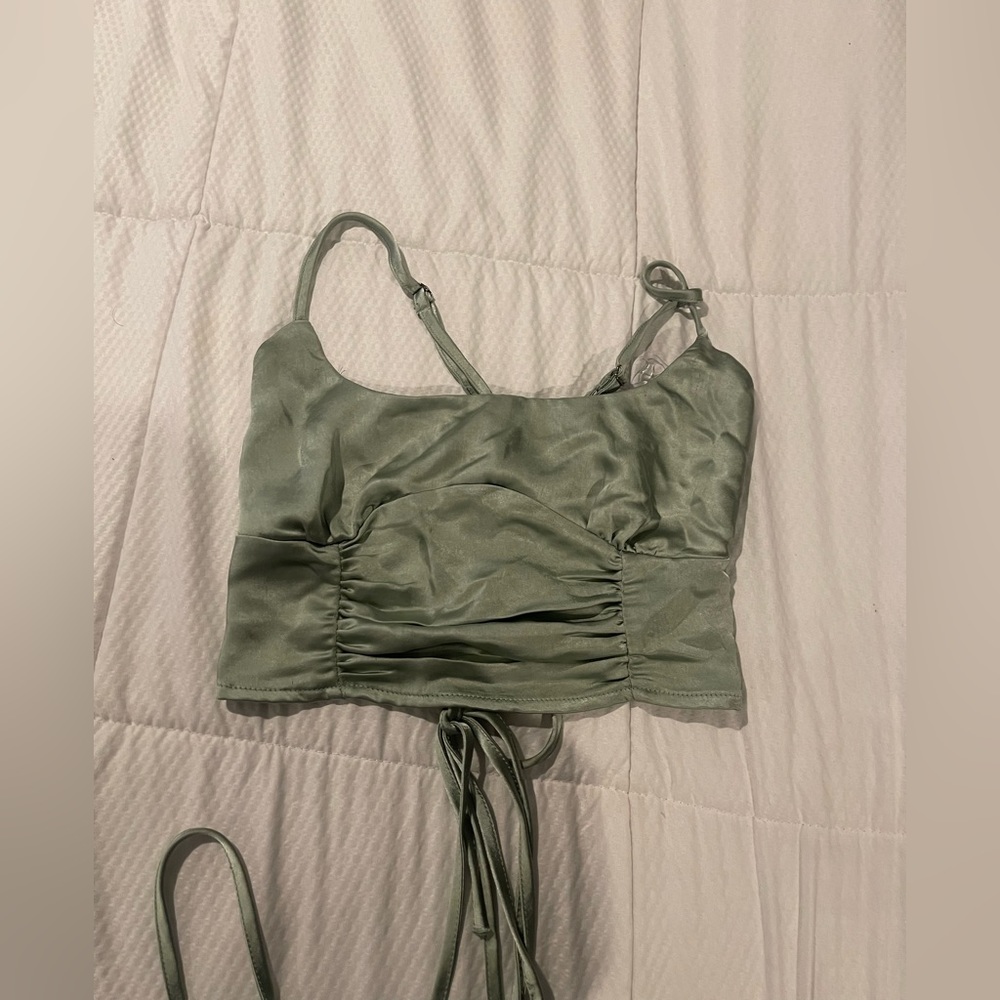 Pacsun Satin Crop Top